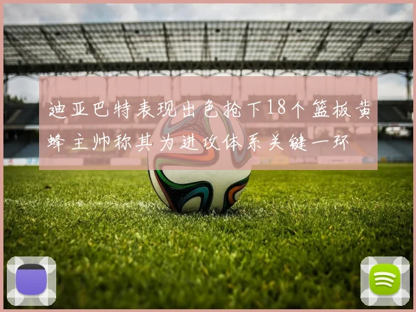 迪亚巴特表现出色抢下18个篮板黄蜂主帅称其为进攻体系关键一环